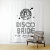 Silver Disco Ball Disco Bride Vrijgezellenfeest Wandkleed (In situ)
