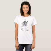 Silver Disco Ball juicht oudejaarsavond feest T-shirt (Voorkant volledig)