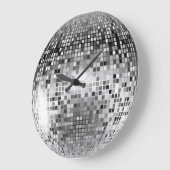 Silver Disco Ball Party Glamour Grote Klok (Hoek)