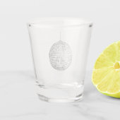 Silver Disco Ball Shot Glass Shot Glas (Achterkant)