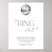 Silver Disco Vrijgezellenfeest Ring Hunt Spel Poster (Voorkant)