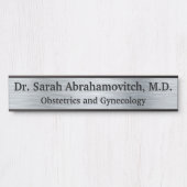 Silver Doctor's Kantoor Deurteken Deurbordje (Voorkant)