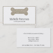 Silver Dog Bone Visitekaartje Design (Voorkant / Achterkant)