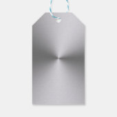 Silver Dog Paw op zwarte achtergrond Cadeaulabel (Achterkant)