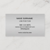 Silver Dog Paw op zwarte achtergrond Visitekaartje (Achterkant)