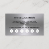 Silver Dog Paw-service voor zwart huisdier Klantenkaartje (Achterkant)