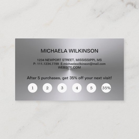 Silver Dog Paw-service voor zwart huisdier Klantenkaartje (Achterkant)