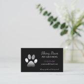Silver Dog Pet Grooming Service Visitekaartje (Staand voorkant)