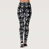 Silver Dog-schilderingen, zwart Leggings (Achterkant)