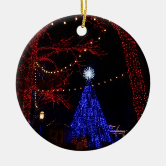 Silver Dollar City Kerstmis Keramisch Ornament (Voorkant)