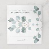 Silver Dollar Eucalyptus Weddenschap (Buitenkant ongevouwen)