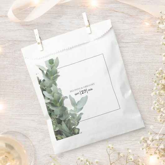 Silver Dollar Eucalyptus Weddenschap Bedankzakje (Geknipt)