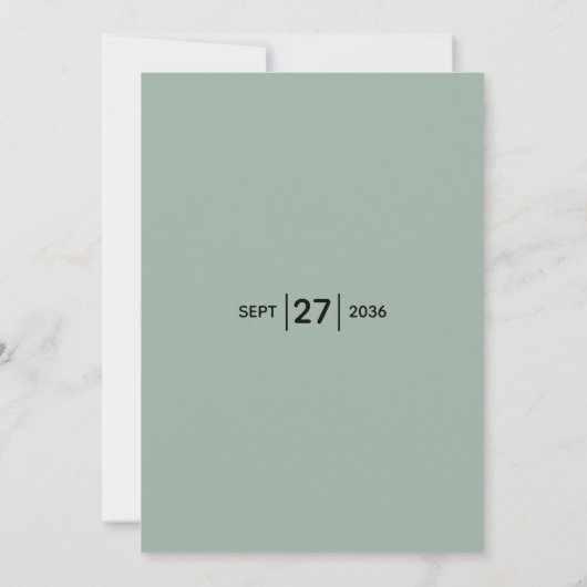 Silver Dollar Eucalyptus Weddenschap bespaart datu Save The Date (Achterkant)