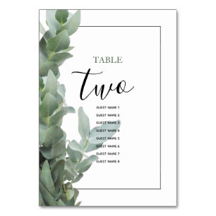 Silver Dollar Eucalyptus Weddenschap Namen Kaart