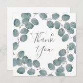 Silver Dollar Eucalyptus Wreath Bedankkaart (Voorkant / Achterkant)