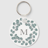 Silver Dollar Eucalyptus Wreath Sleutelhanger (Voorkant)