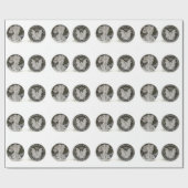 Silver Dollar Wrapping Paper Cadeaupapier (Vlak)