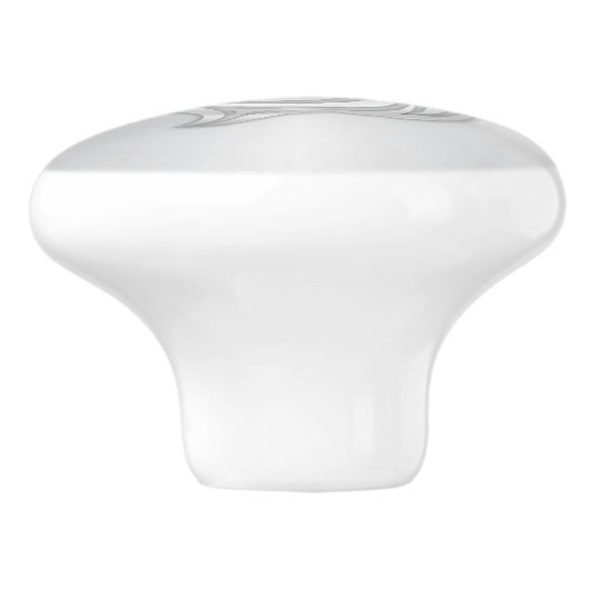 Silver Dolphins Monogram Coastal Keramische Knop (Zijkant)