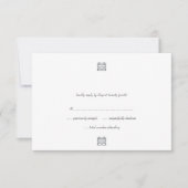 Silver Double Happiness Lanterns RSVP Cards (Devant)