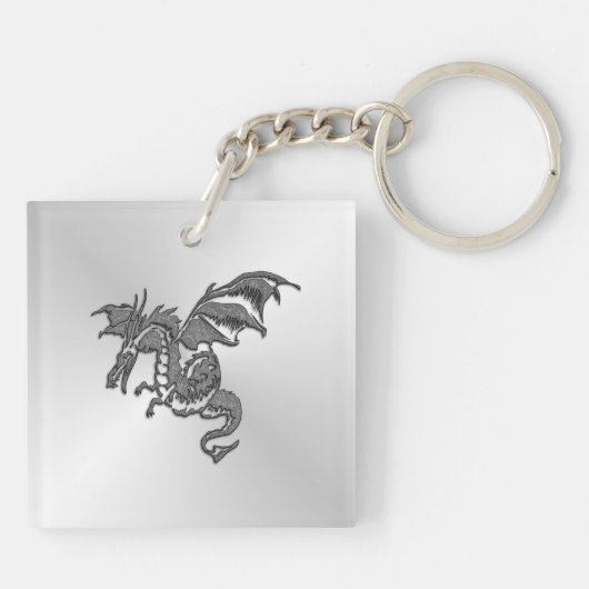 Silver Dragon Sleutelhanger (Achterkant)