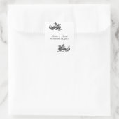 Silver Dragon Wedding Stickers (Tas)