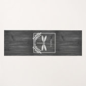 Silver Dragonfly Rustic Yoga Mat (Voorkant (horizontaal))