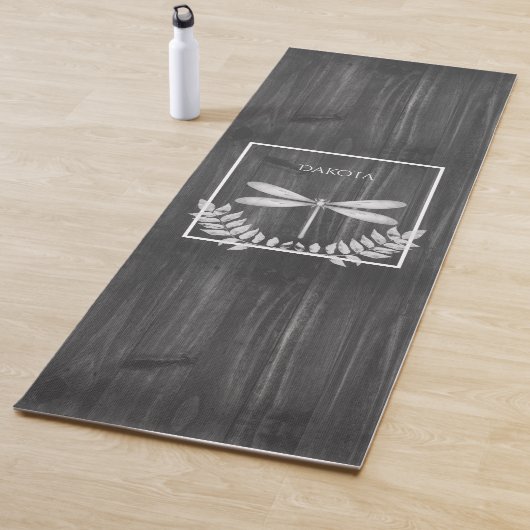 Silver Dragonfly Rustic Yoga Mat (In situ)
