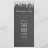 Silver Drids Event Wedding Program Formal Grey Programma (Achterkant)