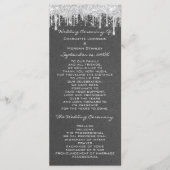 Silver Drids Event Wedding Program Formal Grey Programma (Voorkant)