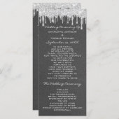 Silver Drids Event Wedding Program Formal Kraft Programma (Voorkant / Achterkant)