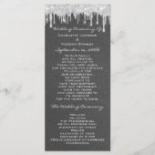 Silver Drids Event Wedding Program Formal Kraft Programma (Voorkant)