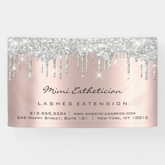 Silver Drift Roos Gold Blush Eyelash Makeup Bridal Spandoek (Horizontaal)