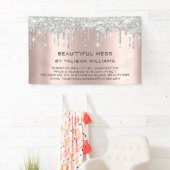 Silver Drip Roos Gold Blush Eyelash Beauful Mess Spandoek (Insitu)