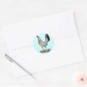 Silver Duckwing Game Hen Ronde Sticker (Envelop)