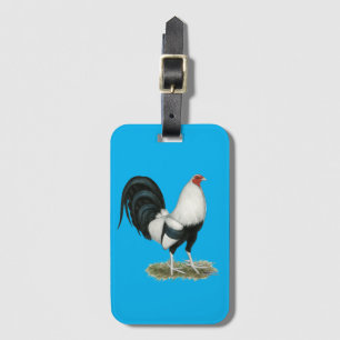 Silver Duckwing Gamecock Bagagelabel