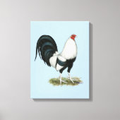 Silver Duckwing Gamecock Canvas Afdruk (Voorkant)
