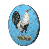 Silver Duckwing Gamecock Dartbord (Voorkant Rechts)