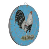 Silver Duckwing Gamecock Dartbord (Voorkant Links)