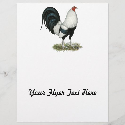 Silver Duckwing Gamecock Flyer (Voorkant)