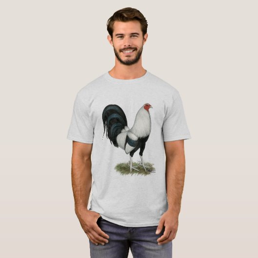 Silver Duckwing Gamecock T-shirt (Voorkant volledig)