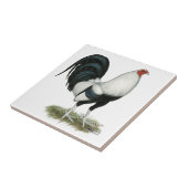 Silver Duckwing Gamecock Tegeltje (Zijkant)