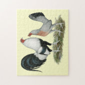 Silver Duckwing Gamefowl Legpuzzel (Verticaal)