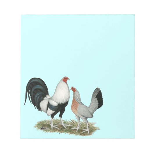 Silver Duckwing Gamefowl Notitieblok (Voorkant)