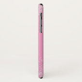 Silver Dust and Pink Phone Case (Achterkant/links)