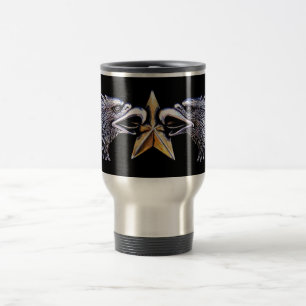 Silver Eagles met Gold Star Aluminium Travel Mug Reisbeker