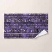 Silver Egyptian hieroglyphikpatroon Bad Handdoek (Handdoek)