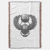 Silver Egyptian Scarab Deken (Voorkant Verticaal)