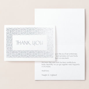 Silver Elegance All-Occasion "Bedankt" Real Folie Kaarten