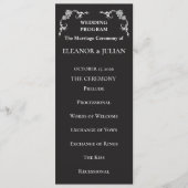 Silver Elegance Collection Wedding Program Rack Programma (Voorkant)