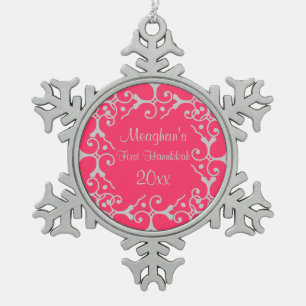 Silver Elegance First Hanukkah Snowflake Ornament